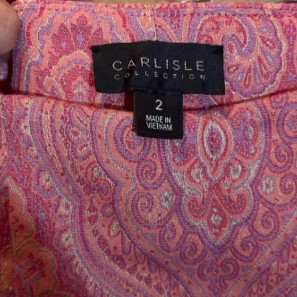 Carlisle Collection women's Paisley suit Pink size 2 - Picture 8 of 13